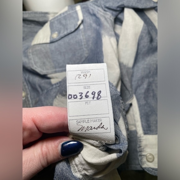 Current/Elliott Perfect Shirt Color Block Button Down Top Small NWOT - Picture 8 of 8